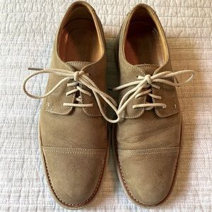 Mens Sperry Topsider Gold Cup Annapolis tan nubuck leather Oxford shoe. Sz 9M